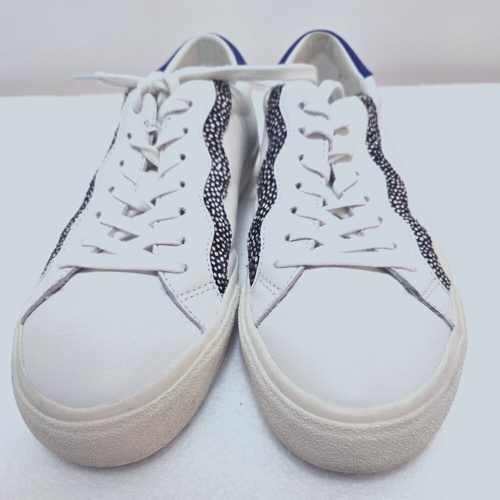 MWL Madewell Sidewalk Low-Top Sneakers Leather and Calf Hair Lace-up Size 9 - Picture 1 of 10